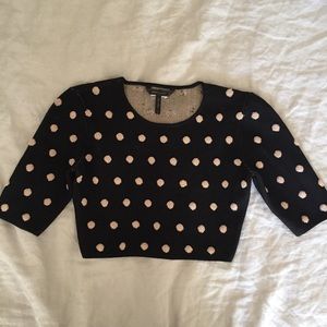 NWOT BCBG polka dot crop top!